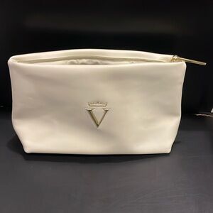 Brand New Valmont White Toiletry Zippered Pouch